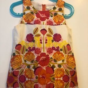 Crewcuts collection 100% silk multi color dress